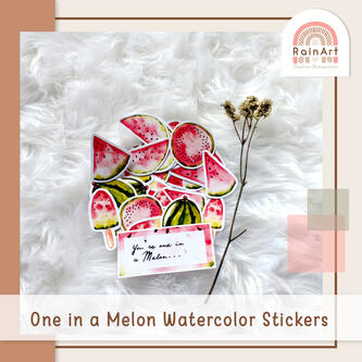 Watermelon watercolor stickers