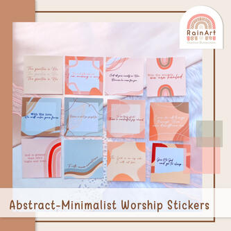 Abstract-Minimalist Worship Stickers